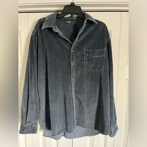 Blue Corduroy Button-up